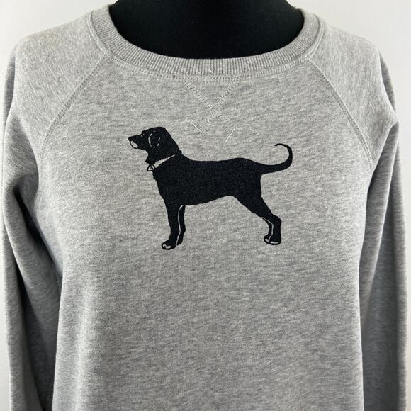 The Black Dog Ladies Classic Crewneck Sweatshirt Polo Gray Comfort Pullover XS - Picture 2 of 10
